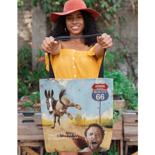 anpassbare Oatman Donkey Route 66 Tasche