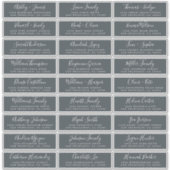 Anpassbare OffBlack Wedding Guest Address Labels (Vorderseite)