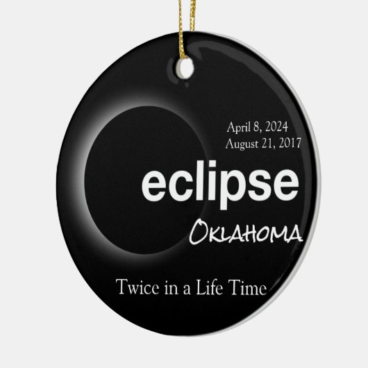 Anpassbare Oklahoma Solar Eclipse 2017 2024 Keramik Ornament (Links)