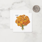 Anpassbare Oktober-Marigold-Geburtstagsgeschenk Mitteilungskarte (Vorderseite/Rückseite Beispiel)
