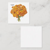 Anpassbare Oktober-Marigold-Geburtstagsgeschenk Mitteilungskarte (Vorne/Hinten)