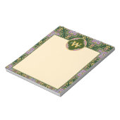 Anpassbare Oliven- und Lavendelöl Azulejos Notepad Notizblock (Rotiert)