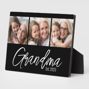 Anpassbare Oma Gegründet Jahr 3 Bild Fotoplatte