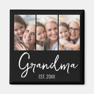 Anpassbare Oma Gegründet Jahr 3 Foto Magnet
