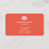 Anpassbare Orange Business Card Visitenkarte (Vorderseite)