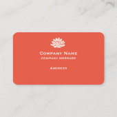 Anpassbare Orange Business Card Visitenkarte (Rückseite)