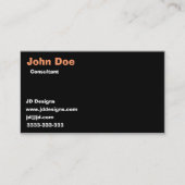 Anpassbare Orange Monogram Business Cards Visitenkarte (Rückseite)