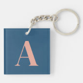 Anpassbare Orange Tabby Cat & Matisse Blume Schlüsselanhänger (Rückseite)