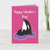 Anpassbare Orca-Valentinstag-Karte Karte (Vorderseite)