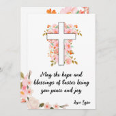 Anpassbare Osterkarte - Hoffnung und Segnung Ankündigung (Vorne/Hinten)