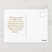 Anpassbare Osterkarte mit Foto und Text Postkarte (Rückseite)