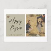 Anpassbare Osterkarte mit Foto und Text Postkarte (Vorderseite)