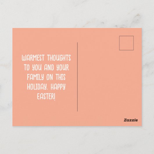 Anpassbare Osterkarte Postkarte (Rückseite)