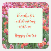 Anpassbare Osterkleber Quadratischer Aufkleber (Vorderseite)