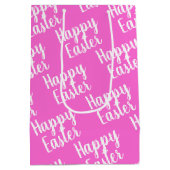 Anpassbare Osterpink Mittlere Geschenktüte (Rückseite)