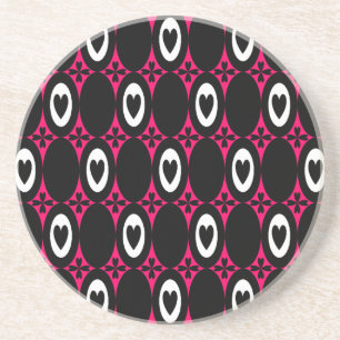 Anpassbare Oval Hearts Getränkeuntersetzer