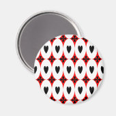 Anpassbare Oval Hearts Magnet (Vorderseite/Rückseite)