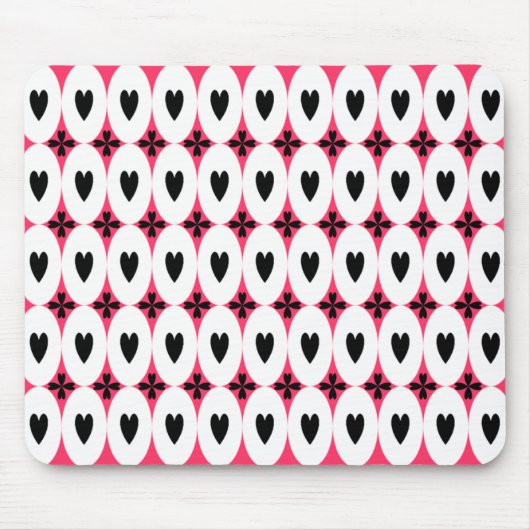 Anpassbare Oval Hearts Mousepad (Vorne)