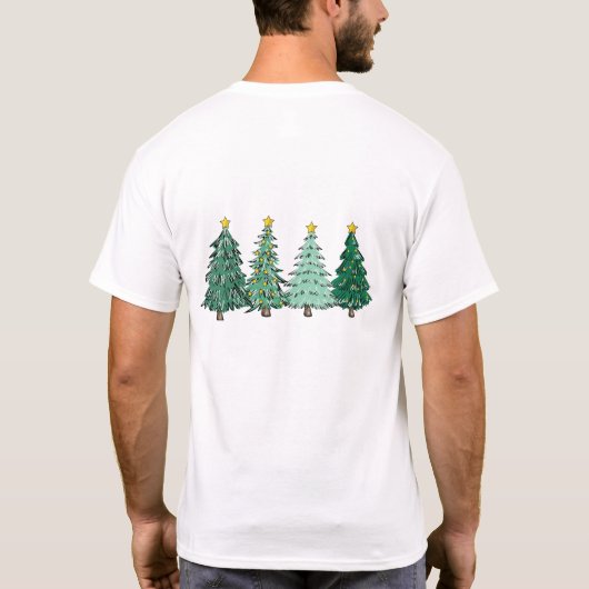 Anpassbare Paare Erster Weihnachtsmann T - Shirt (Rückseite)