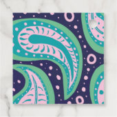 Anpassbare Paisley Favor Tags Geschenkanhänger (Rückseite)