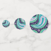 Anpassbare Paisley Table Confetti Konfetti (Vorderseiten)