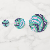 Anpassbare Paisley Table Confetti Konfetti (Rückseiten)