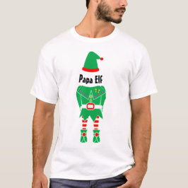 Anpassbare Papa Elf - Weihnachtself der Familie T-Shirt