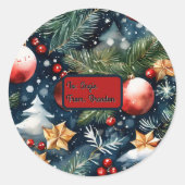 Anpassbare Papiergestaltung Runder Aufkleber (Vorderseite)