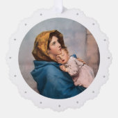 Anpassbare Papierverzierungskarte Jungfrau Maria Ornament Karte (Vorderseite)