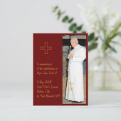 Anpassbare Papst Johannes Paul 2 Foto Postkarte (Stehend Vorderseite)