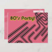 Anpassbare Party Einladung der 80er Jahre (Vorne/Hinten)