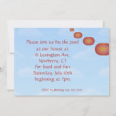 Anpassbare Party Einladung für Papierführungen (Rückseite)