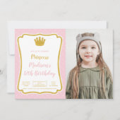 Anpassbare Party Einladungen von Princess für Kind (Vorderseite)