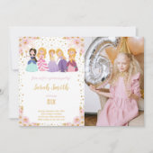 Anpassbare Party Einladungen von Princess für Kind (Vorderseite)