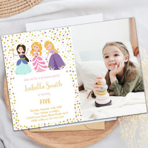 Anpassbare Party Einladungen von Princess für Kind