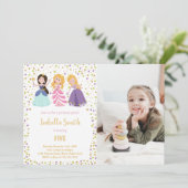 Anpassbare Party Einladungen von Princess für Kind (Stehend Vorderseite)