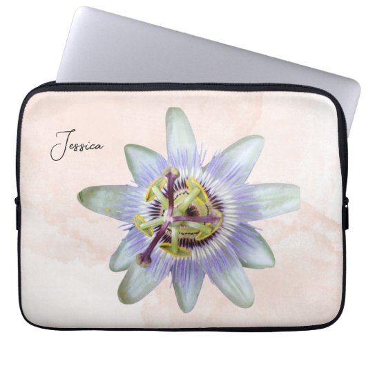 Anpassbare Passions-Blume Laptopschutzhülle (Vorderseite)