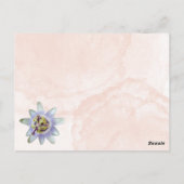 Anpassbare Passions-Blume Postkarte (Rückseite)