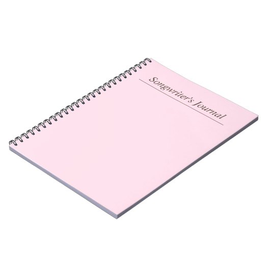Anpassbare Pastel-Songwriter-Zeitschrift Notizblock (Linke Seite)