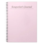 Anpassbare Pastel-Songwriter-Zeitschrift Notizblock (Vorderseite)