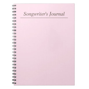 Anpassbare Pastel-Songwriter-Zeitschrift Notizblock