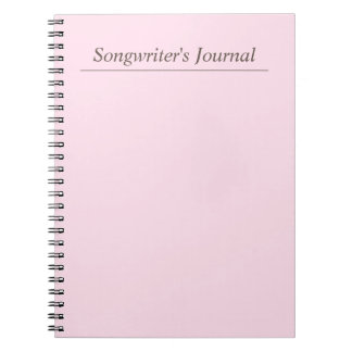 Anpassbare Pastel-Songwriter-Zeitschrift Notizblock