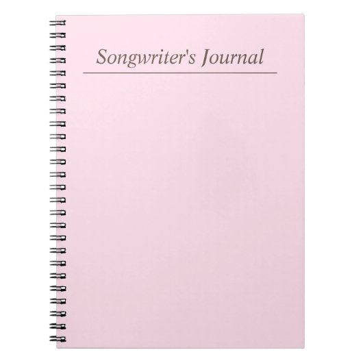 Anpassbare Pastel-Songwriter-Zeitschrift Notizblock (Vorderseite)