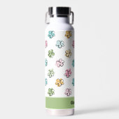 Anpassbare Pastell Blumenmuster Trinkflasche (Vorne)