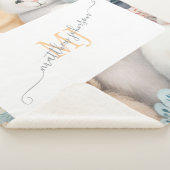 Anpassbare Pastelltiere mit Name und Monogramm Sherpadecke (3/4)