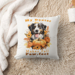 Anpassbare Paw-fect Autumn Hund Dexter Kissen