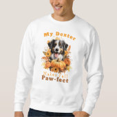 Anpassbare Paw-fect Autumn Hund Dexter Sweatshirt (Vorderseite)