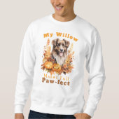 Anpassbare Paw-Fect Herbst-Hundwillow Sweatshirt (Vorderseite)