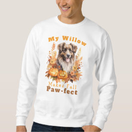 Anpassbare Paw-Fect Herbst-Hundwillow Sweatshirt