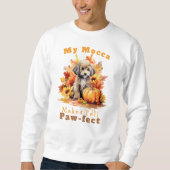 Anpassbare Paw-fect Herbstdog-Mocca Sweatshirt (Vorderseite)